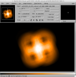 Exposure time map of SCUBA-2 tutorial dataset.