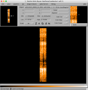 One of the heterodyne tutorial datasets imaged in Gaia.